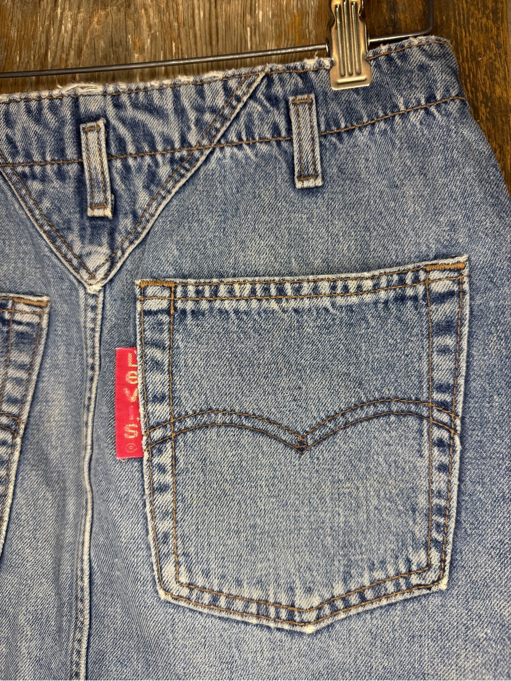 VTG 80s Levi’s Utility/Cargo Style Denim Skirt Made in USA: Size Medium - Picture 4 of 15